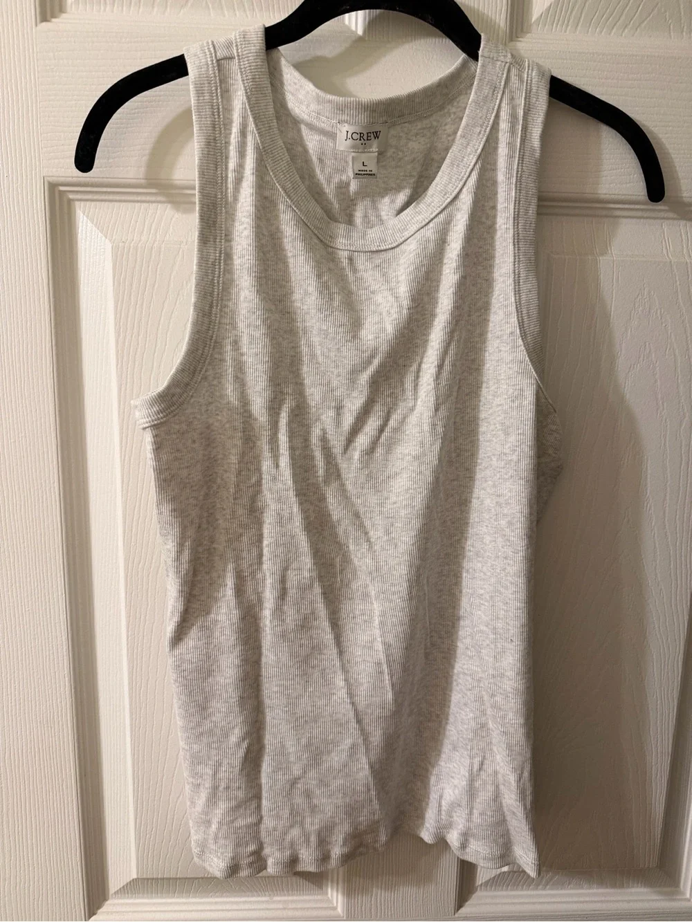 J. Crew Light Gray Ribbed Tank Top